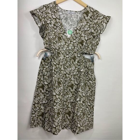 Rails Nyla Cutout Waist Dress Olive Vine Medium NEW - Picture 8 of 14